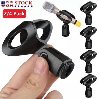 2/4x Microphone Clip Holder Universal Clip Holder Adjusts The Microphone Clip US • $8.88