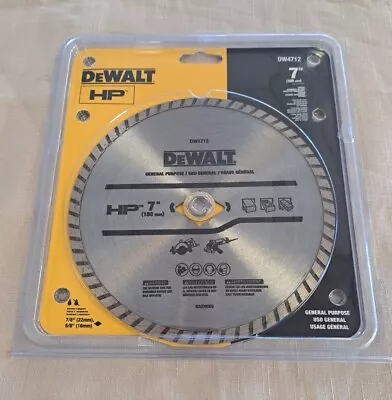 Dewalt 7  High Performance Masonary Blade Turbo Trim Smooth Cut (DW4712) • $8