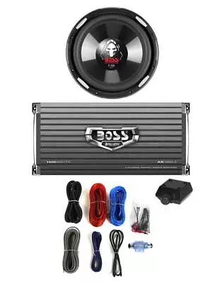 BOSS P106DVC 10  2100W Subwoofer Sub + AR16002 1600W 2-Ch Amp + 8 Gauge Amp Kit • $171.99