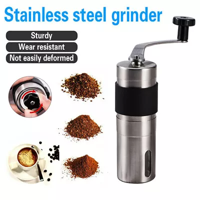 Hand Manual Stainless Steel Coffee Grinder Detachable Machine Portable W/ Crank • $11.93