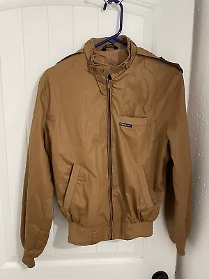 Vintage 80s Members Only Bomber Jacket Men's Size 38 Full Zip Brown • $30