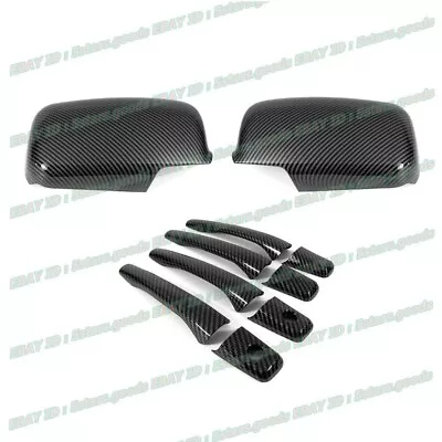 10P Carbon Fiber Cover For 02-06 Mitsubishi Lancer EVO Side Mirror + Door Handle • $75