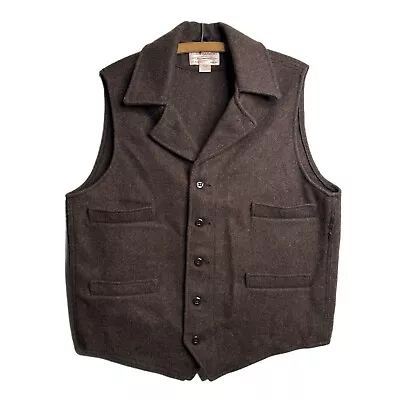 Vintage Filson 100% Virgin Wool Mackinaw Vest Mens L Pockets USA Style 24 • $199.95