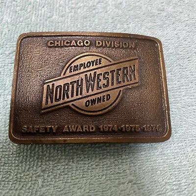 $23.22 • Buy Chicago Division North Western Railroad Employee Safety Award Belt Buckle