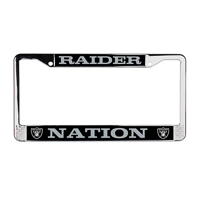 Raider Nation NFL Chrome License Plate Frame Cover For Car-Truck-SUV • $15.25