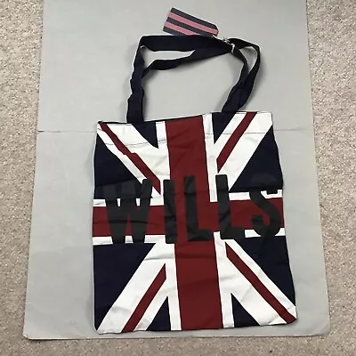£15 • Buy Union Jack Tote Bag With Wills Written On It In Black 100% Cotton Jack Wills New