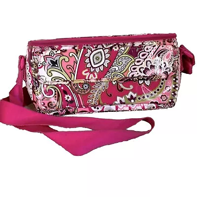 Vera Bradley Very Berry Pink Paisley Vinyl Insulated Mini Cooler Bag • $17