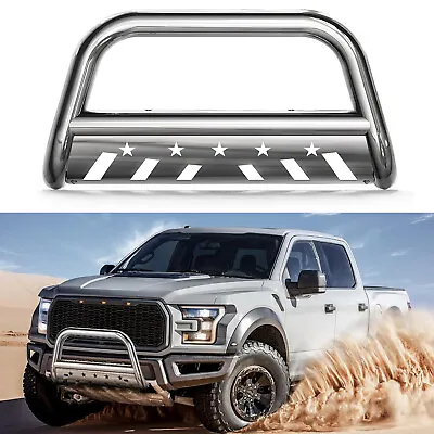 3'' Stainless Steel Bull Bar Bumper Guard For 04-23 Ford F-150/ 03-17 Expedition • $111.95