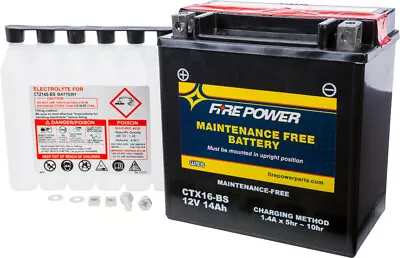 Kawasaki 1996-08 Vulcan 1500 Classic FirePower Maintenance Free Battery CTX16-BS • $75.40