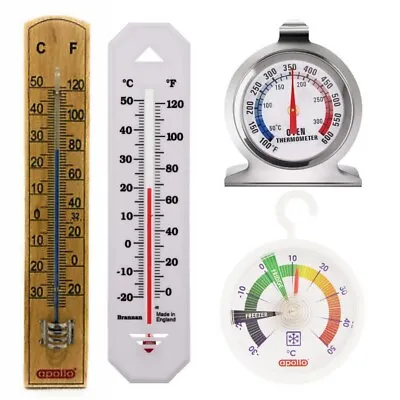 £5.49 • Buy Dial Fridge Freezer Thermometer Kitchen Appliance Refrigerator Hanging Hook