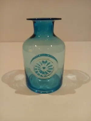 Dartington Kingfisher Blue Glass Vase • £70