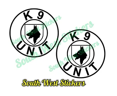 K9 UNIT Sticker DOG HANDLER SECURITY CHEVRON Patrol SIA 250mm X2 • $16.41