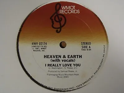 Heaven & Earth - I Really Love You 12'' Rare 1981 Us Wmot Modern Soul Funk • $7.99