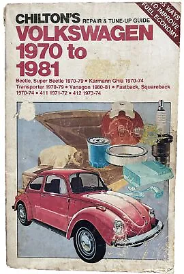 1970 1971 1974 1975 1977 1978 1979 1980 1981 Volkswagen Beetle Van Repair Manual • $27.99
