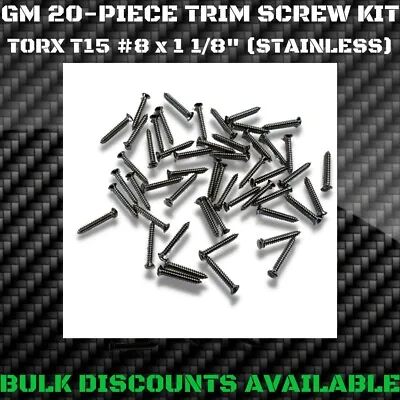 1965-1972 Buick Gran Sport Chrome Headlight Bezel Marker Grille Trim Screws GM • $14.96