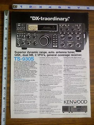 1985 Ad Page - Kenwood TS-930S / YAESU FT726R Radio Transceiver  ADVERTISING #6 • $12.30