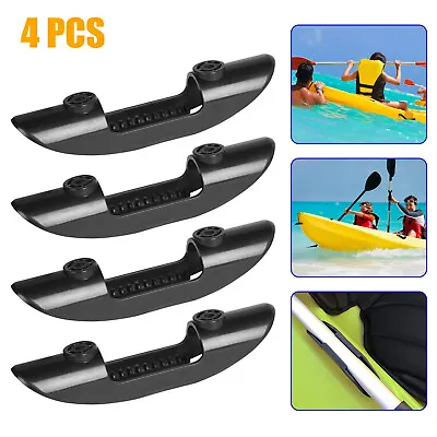 4PCS Kayak Marine Boat Paddle Clip Holder Watercraft Black Plastic Accessories • $10.98