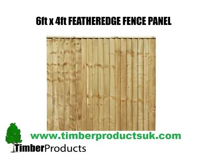 £37.99 • Buy 6 X 4 Feather Edge Panels Heavy Duty Garden Fence Panel 6x4 Feather Edge Garden