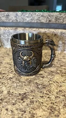 Nordic Viking Odin With Raven Tankard Dragon Scandinavian Mug Nordic Beer Cup • $9.99