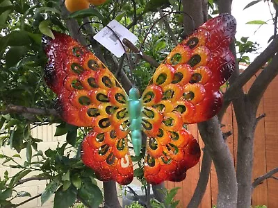 Metal Butterfly Wall Decor Garden Patio Decor Amazing Butterfly Hanging Decor • $14.80