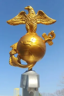 $49.50 • Buy US Marines Finial, US Military Flagpole Topper, Globe And Anchor - Eagle USA