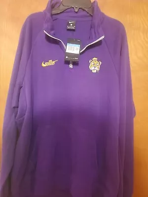 Nike LSU Tigers Retro Mens 1/4 Zip Pullover Jacket Medium DJ8378-547 - NWT • $50