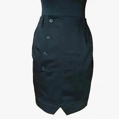 Marithe Francois Girbaud Skirt Designer Knee Length Straight Black Size USA 8 • $55
