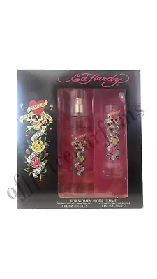 ED HARDY FOR Women Pour Femme 238 Ml Mist  + 30 Ml Edp Spray • $34.90