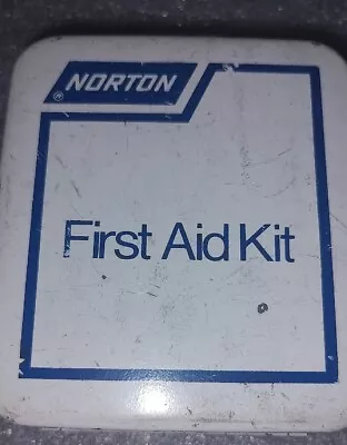 Vintage Metal First Aid Kit Box Norton Wall Mount  • $18.99