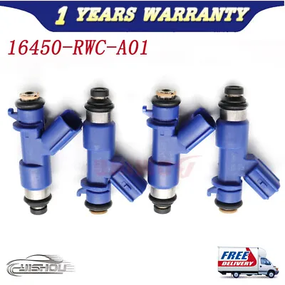 16450-RWC-A01 Fuel Injector 4PCS For Honda Civic 1.6L 2.0L FJ983 16450RWCA01 • $44.95