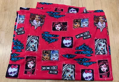 Monster High Dolls Twin Flat Sheet Excellent Condition EUC Pink Bedding Mattel • $14.99