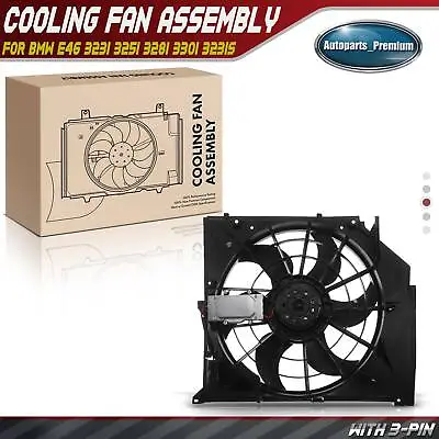 Engine Radiator Cooling Fan With Controller Assembly For BMW E46 323i 325i 328i • $109.89