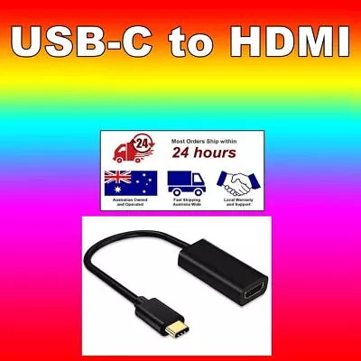 USB-C To HDMI Adapter Cable 4K UHD Monitor Type C Converter For MacBook Pro Air • $8.50