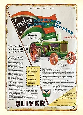 Home Decor Office Restaurant 1930 Oliver Tractor Metal Tin Sign • $18.95