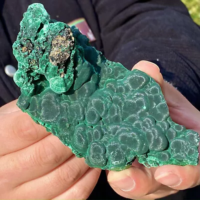 288G Natural Green Malachite Crystal Block Quartz Pattern Specimen • $0.99