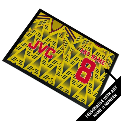 £19.99 • Buy Arsenal Retro Shirt Personalised Door Floor Mat Add Any Name No. Choice Of Kits