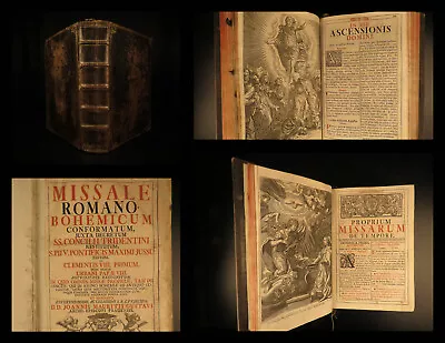 1735 Prague Bohemia Roman Missal Catholic Pope Clementi Missale Romanum Music  • $950