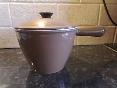 Vintage Le Creuset Brown Fondue Pot/ Saucepan With Lid. • £22