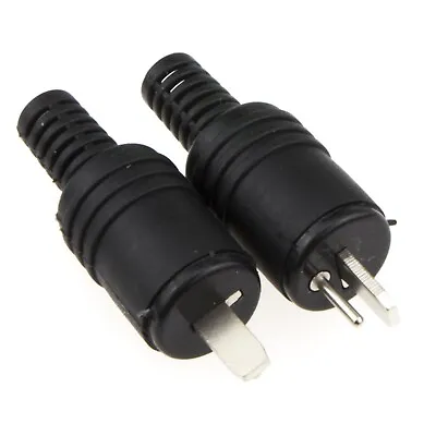 2 Pin DIN Plug Speaker And HiFi Connector Screw Terminals Strain [2 Pack] • £2.83