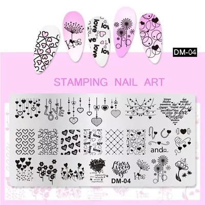 Nail Art For Stamping Template Nail Polish Stamps Manicure Stencils For S • $15.41