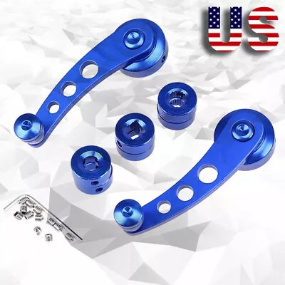 Window Crank Handle Blue Universal Car Billet Aluminum Winder Truck Pickup Door • $35.96