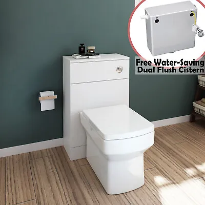 £180 • Buy Bathroom Square High Level Comfort Raised Height WC Pan Cistern + Toilet Seat 