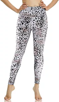 High Waist Pattern Print Leggings For Women With Pockets Tummy Control-Leopard • $13.59