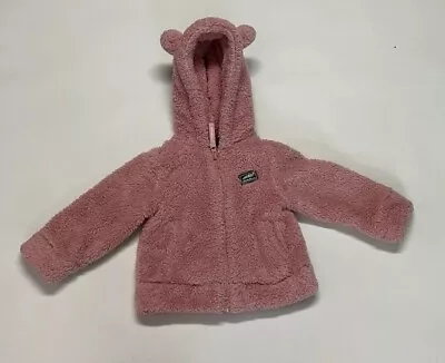 Eddie Bauer 2T Toddler Soft Fleece Plush Hooded Pink Jacket • $14.95