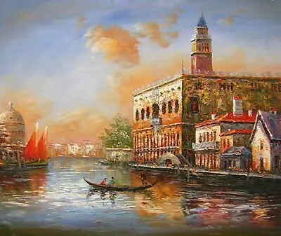 Hand Painted 20x24  Oil On Canvas-Venice Sunset • $20