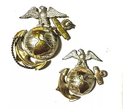 M1912 USMC EGA Officer Dress Cover  Collar Emblem Marine Corps Asymmetrical Wing • $700