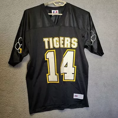 Missouri Tigers Mens L Football Jersey #14 Black Gold Mizzou Mesh Basketball • $18