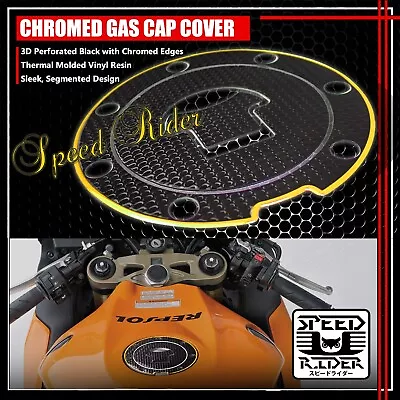 For 03-16 Cbr-1000rr/600rr Perforate Black&chrome Gold Gas Cap Fuel Lid Cover • $14.95