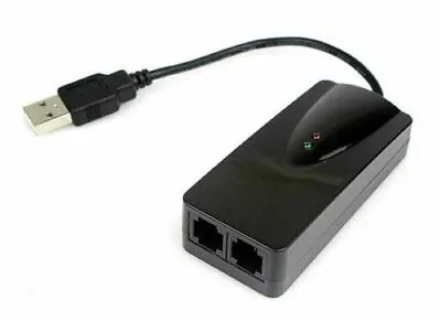 £28.76 • Buy USB Fax Modem External 56K Data V9.0 2ports For Win7 Ethernet Phone