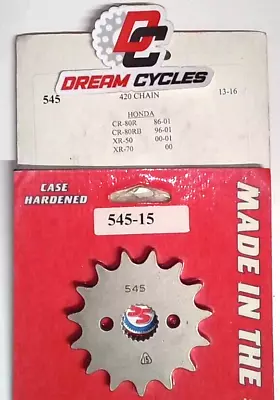$15.89 • Buy NOS  Front SPROCKET 15T Sprocket  Honda CR80R 86-01 545X-15 XR50 00-01 XR70 00